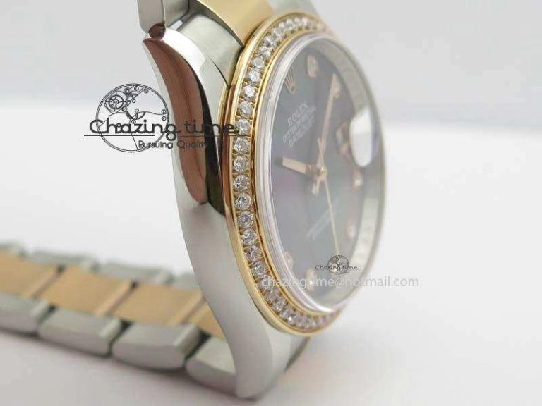DateJust 36mm SS RG BP-Maker Best Edition MOP Diamond Markers Dial On SS RG Bracelet A2824 V FastDry 3840