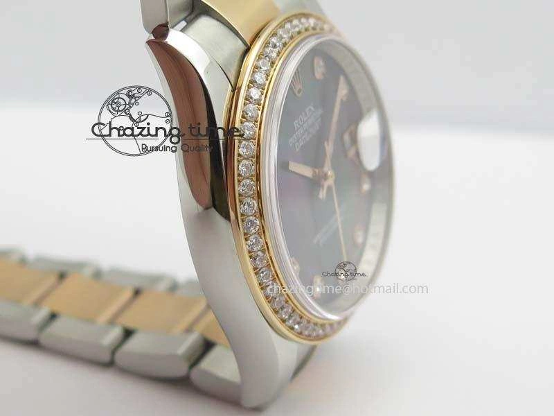 DateJust 36mm SS RG BP-Maker Best Edition MOP Diamond Markers Dial On SS RG Bracelet A2824 V FastDry 3840