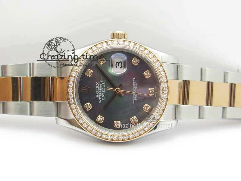 DateJust 36mm SS RG BP-Maker Best Edition MOP Diamond Markers Dial On SS RG Bracelet A2824 V FastDry 3840