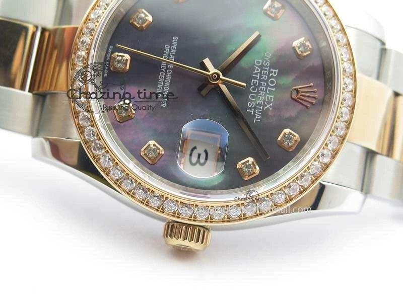DateJust 36mm SS RG BP-Maker Best Edition MOP Diamond Markers Dial On SS RG Bracelet A2824 V FastDry 3840