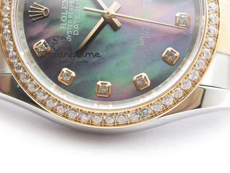 DateJust 36mm SS RG BP-Maker Best Edition MOP Diamond Markers Dial On SS RG Bracelet A2824 V FastDry 3840