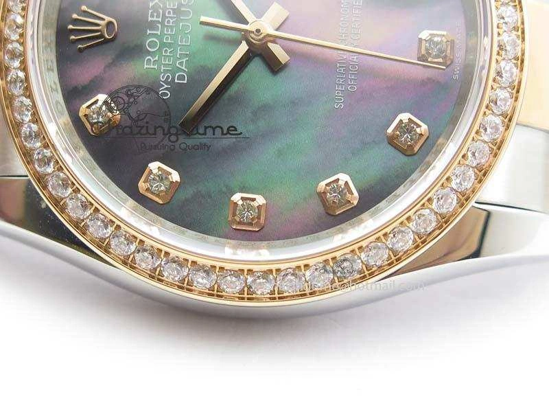DateJust 36mm SS RG BP-Maker Best Edition MOP Diamond Markers Dial On SS RG Bracelet A2824 V FastDry 3840