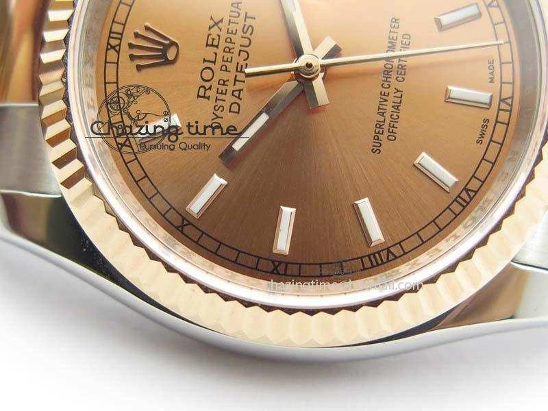 DateJust 36mm SS RG BP-Maker Best Edition Rose Gold Dial On SS RG Bracelet A2824 V Modern 3841