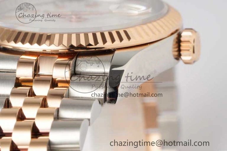 DateJust 36mm SS RG DIWF 1:1 Best Edition 904L Steel White Stick Dial on Jubilee Bracelet SA Reliable 2313