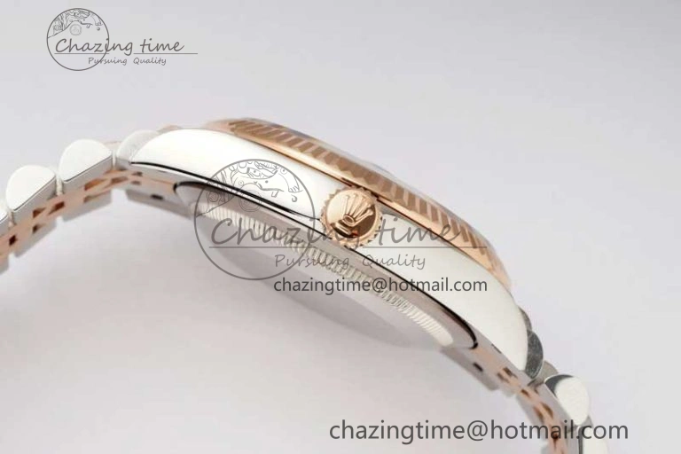 DateJust 36mm SS RG DIWF 1:1 Best Edition 904L Steel White Stick Dial on Jubilee Bracelet SA Reliable 2313