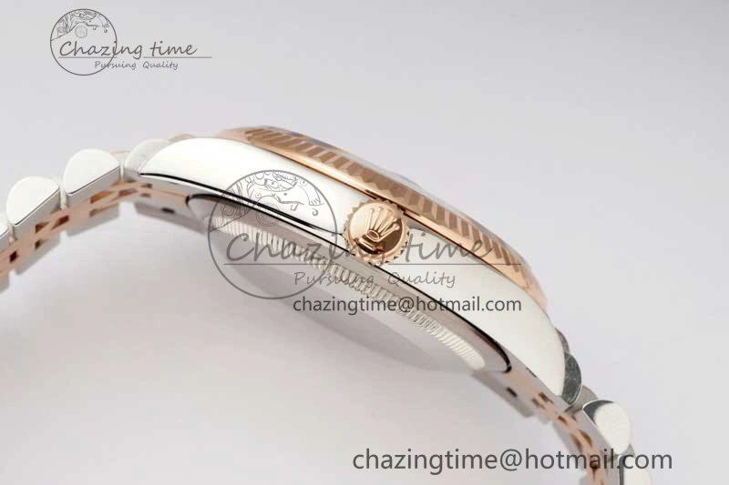DateJust 36mm SS RG DIWF 1:1 Best Edition 904L Steel White Stick Dial on Jubilee Bracelet SA Reliable 2313