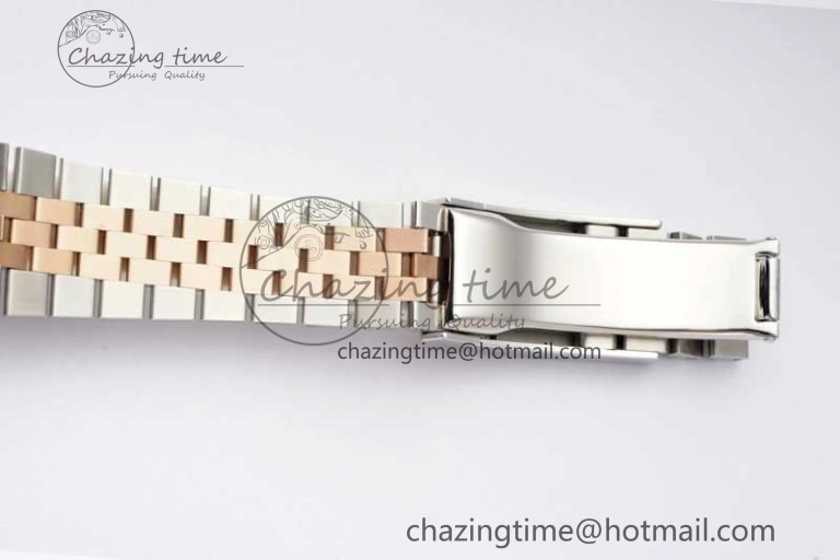DateJust 36mm SS RG DIWF 1:1 Best Edition 904L Steel White Stick Dial on Jubilee Bracelet SA Reliable 2313
