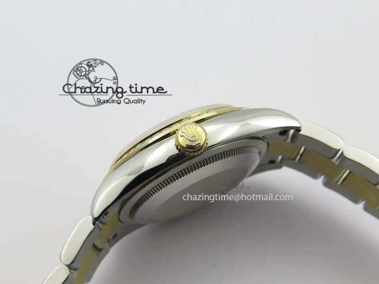 WrinkleFree DateJust 36mm SS YG BP-Maker Best Edition Diamond Bezel White Dial On SS YG Bracelet A2824 V 3829