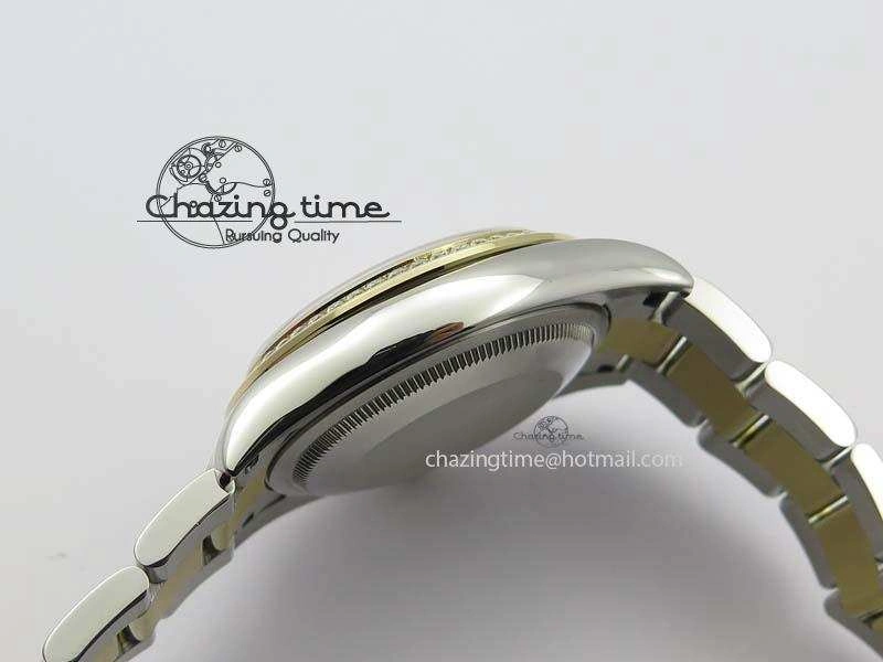 WrinkleFree DateJust 36mm SS YG BP-Maker Best Edition Diamond Bezel White Dial On SS YG Bracelet A2824 V 3829