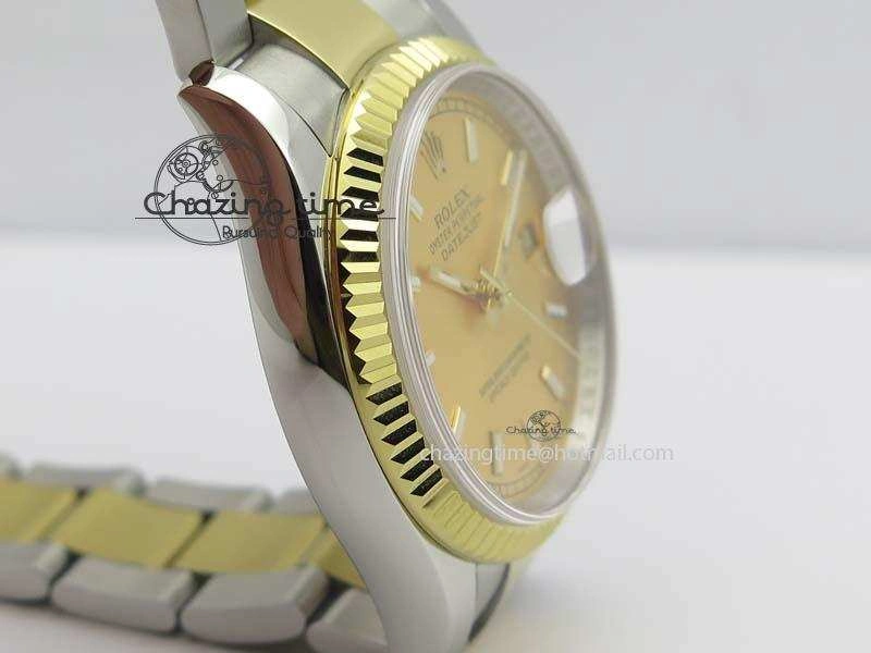 DateJust 36mm SS YG BP-Maker Best Edition Gold Dial On SS YG Bracelet A2824 V Supportive 3838