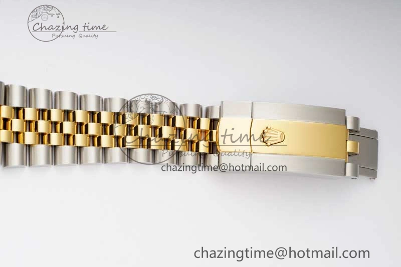 Sleek DateJust 36mm SS YG DIWF 1:1 Best Edition 904L Steel Gray Dial Green Markers on Jubilee Bracelet SA 2309