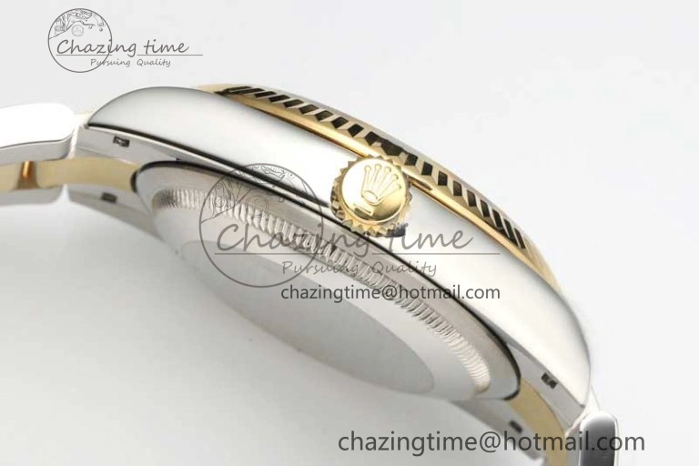 DateJust 36mm SS YG DIWF 1:1 Best Edition 904L Steel White Stick Dial on Oyster Bracelet SA Cozy 2315