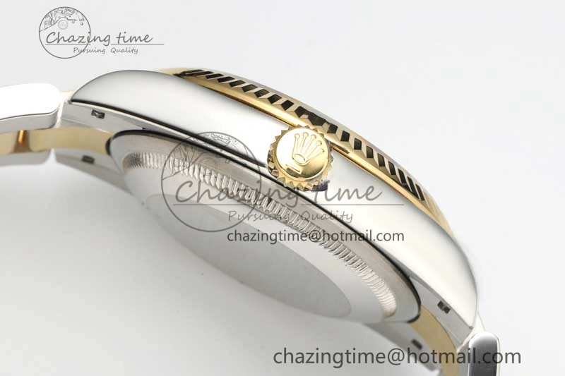 DateJust 36mm SS YG DIWF 1:1 Best Edition 904L Steel White Stick Dial on Oyster Bracelet SA Cozy 2315