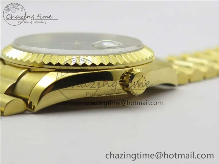 Breathable DateJust 36mm YG EDF Best Edition Green Malachite Dial on SS President Bracelet A 2859