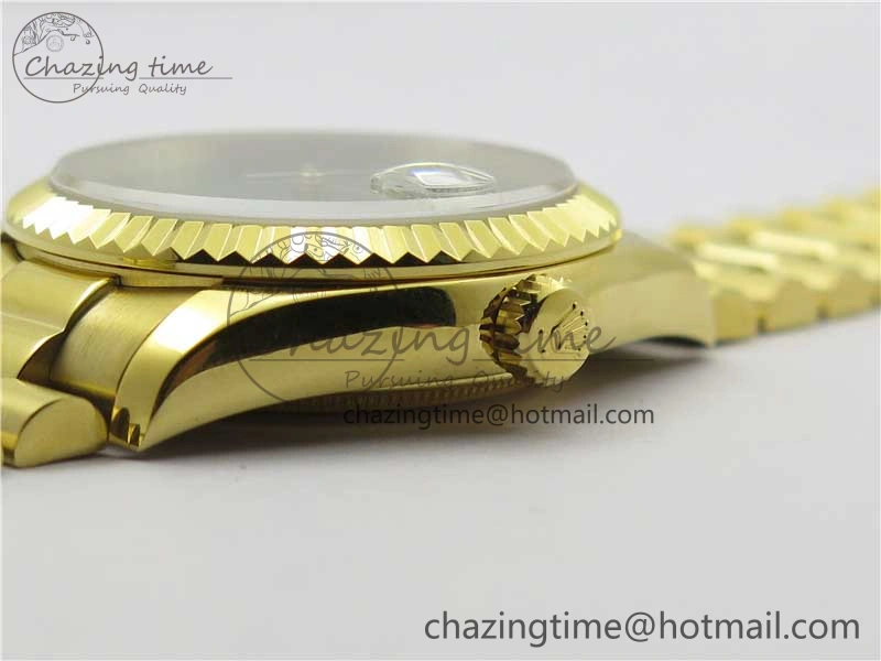 Breathable DateJust 36mm YG EDF Best Edition Green Malachite Dial on SS President Bracelet A 2859