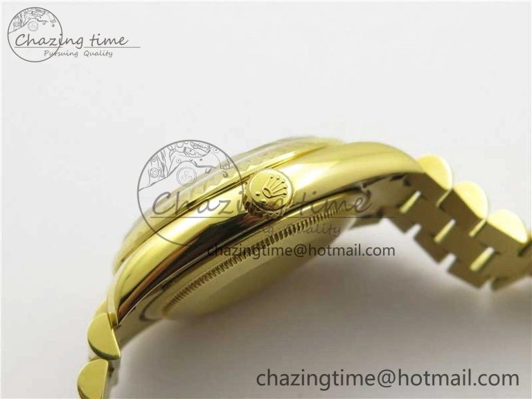 Breathable DateJust 36mm YG EDF Best Edition Green Malachite Dial on SS President Bracelet A 2859
