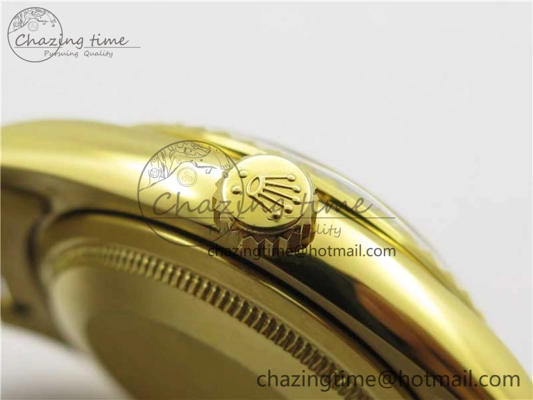 Breathable DateJust 36mm YG EDF Best Edition Green Malachite Dial on SS President Bracelet A 2859