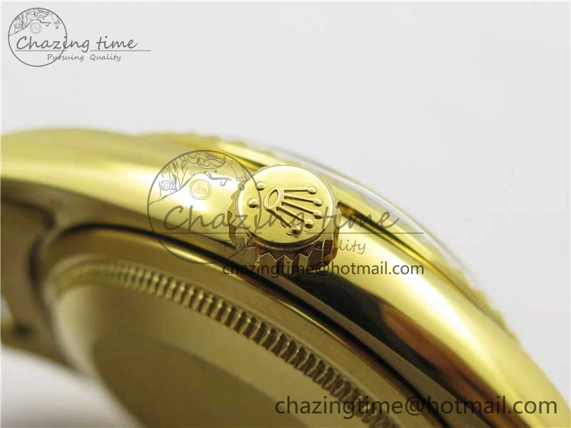 Breathable DateJust 36mm YG EDF Best Edition Green Malachite Dial on SS President Bracelet A 2859