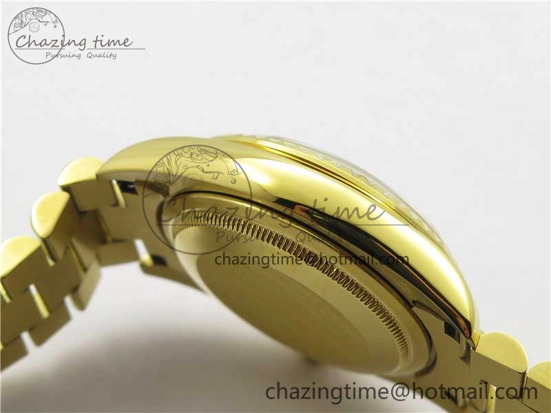 Breathable DateJust 36mm YG EDF Best Edition Green Malachite Dial on SS President Bracelet A 2859