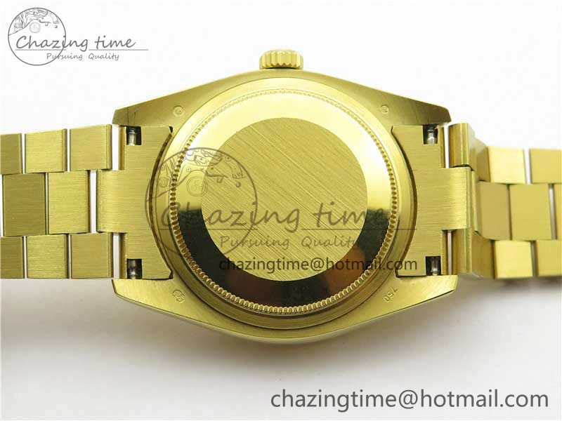 Breathable DateJust 36mm YG EDF Best Edition Green Malachite Dial on SS President Bracelet A 2859