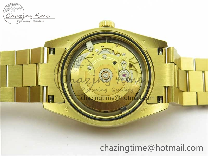 Breathable DateJust 36mm YG EDF Best Edition Green Malachite Dial on SS President Bracelet A 2859