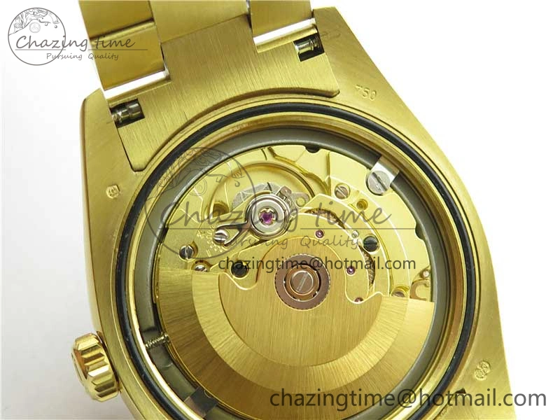 Breathable DateJust 36mm YG EDF Best Edition Green Malachite Dial on SS President Bracelet A 2859