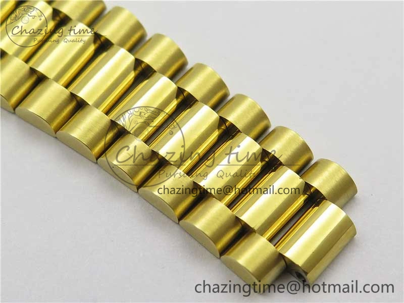 Breathable DateJust 36mm YG EDF Best Edition Green Malachite Dial on SS President Bracelet A 2859