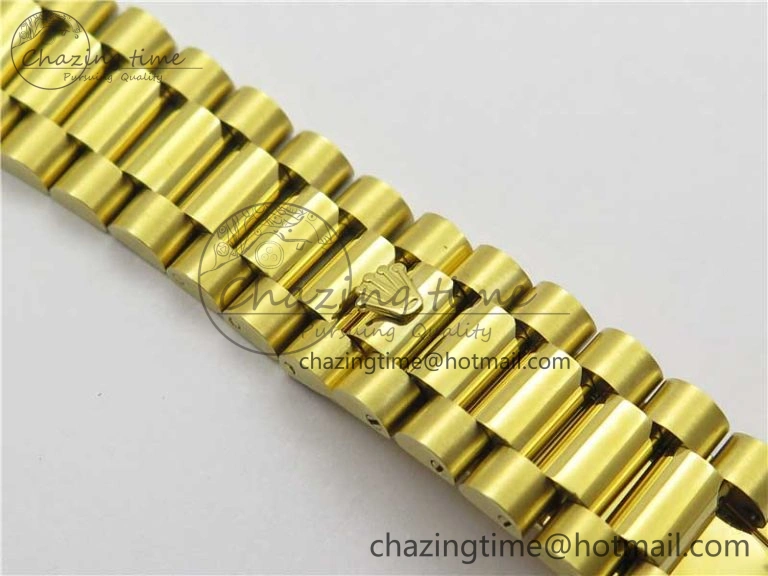 Breathable DateJust 36mm YG EDF Best Edition Green Malachite Dial on SS President Bracelet A 2859