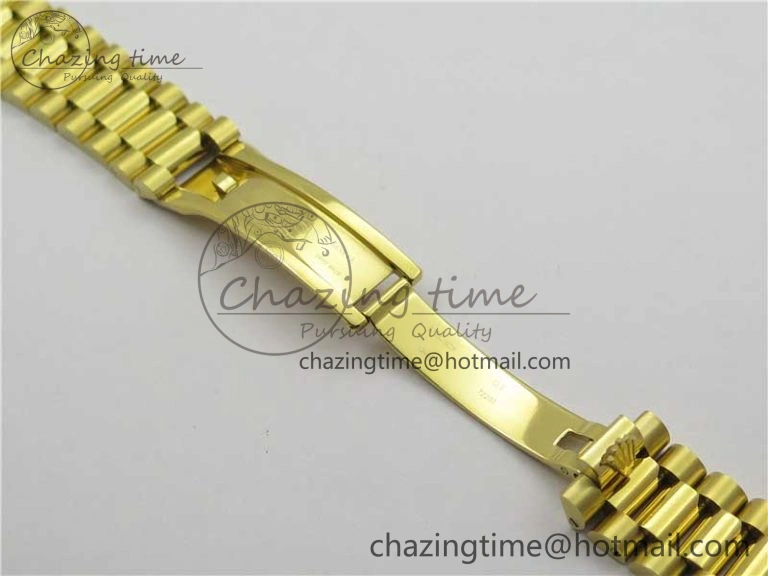 Breathable DateJust 36mm YG EDF Best Edition Green Malachite Dial on SS President Bracelet A 2859