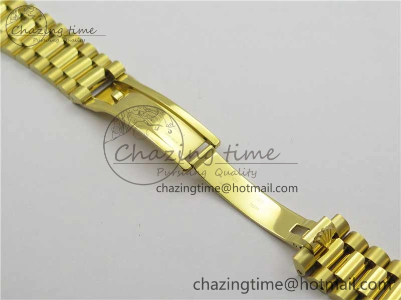 Breathable DateJust 36mm YG EDF Best Edition Green Malachite Dial on SS President Bracelet A 2859