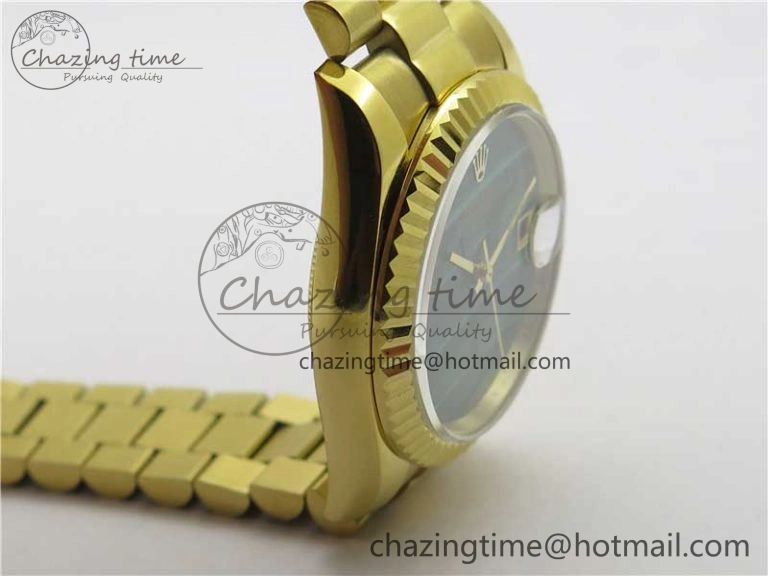 Breathable DateJust 36mm YG EDF Best Edition Green Malachite Dial on SS President Bracelet A 2859