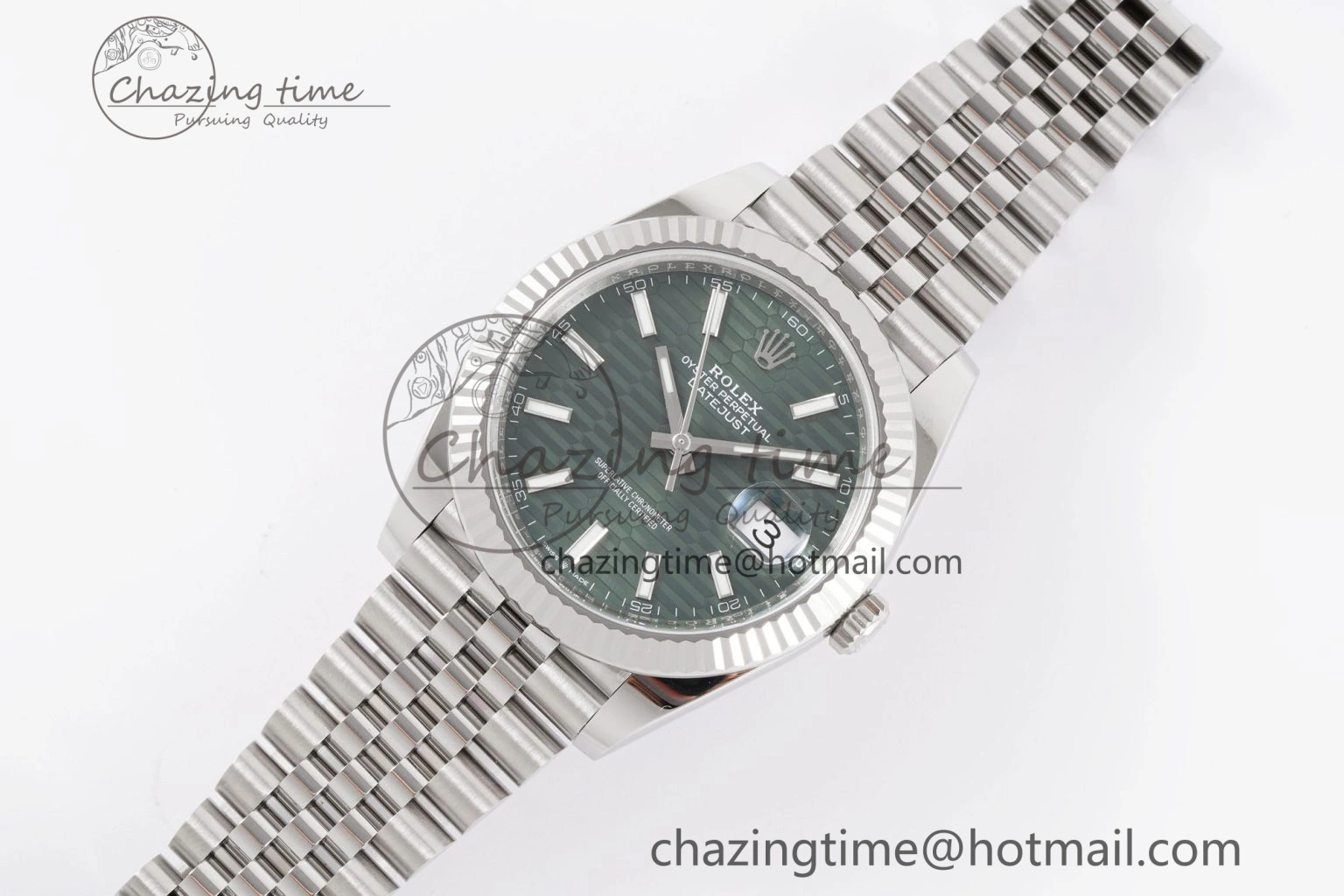 Vibrant DateJust 41 126234 Clean 1:1 Best Edition 904L Steel Green Textured Dial on Jubilee Bracelet VR 10131