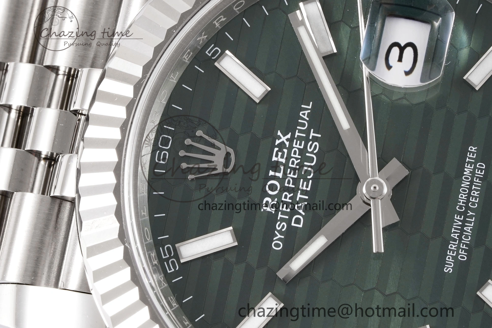 Vibrant DateJust 41 126234 Clean 1:1 Best Edition 904L Steel Green Textured Dial on Jubilee Bracelet VR 10131