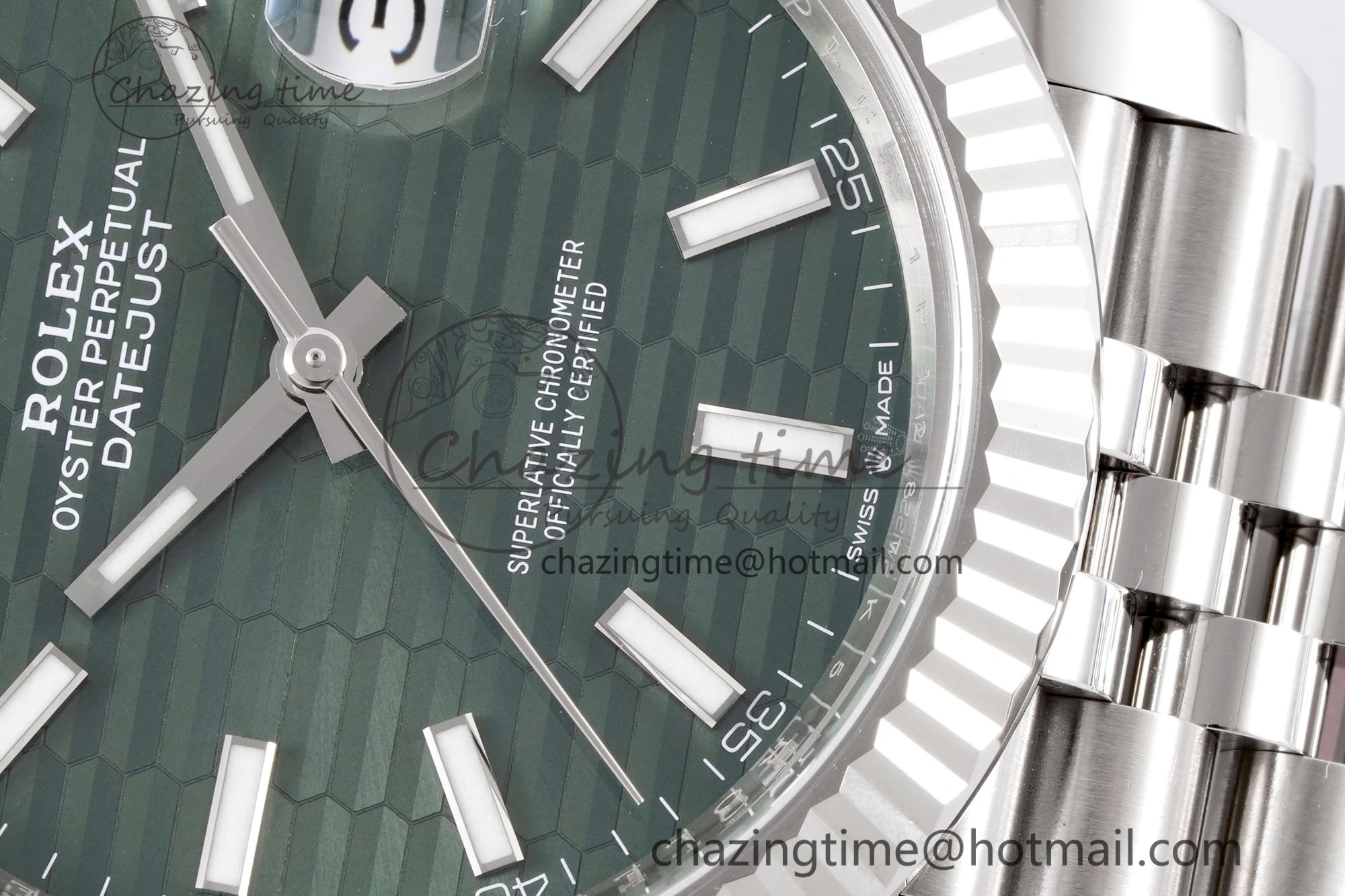 Vibrant DateJust 41 126234 Clean 1:1 Best Edition 904L Steel Green Textured Dial on Jubilee Bracelet VR 10131