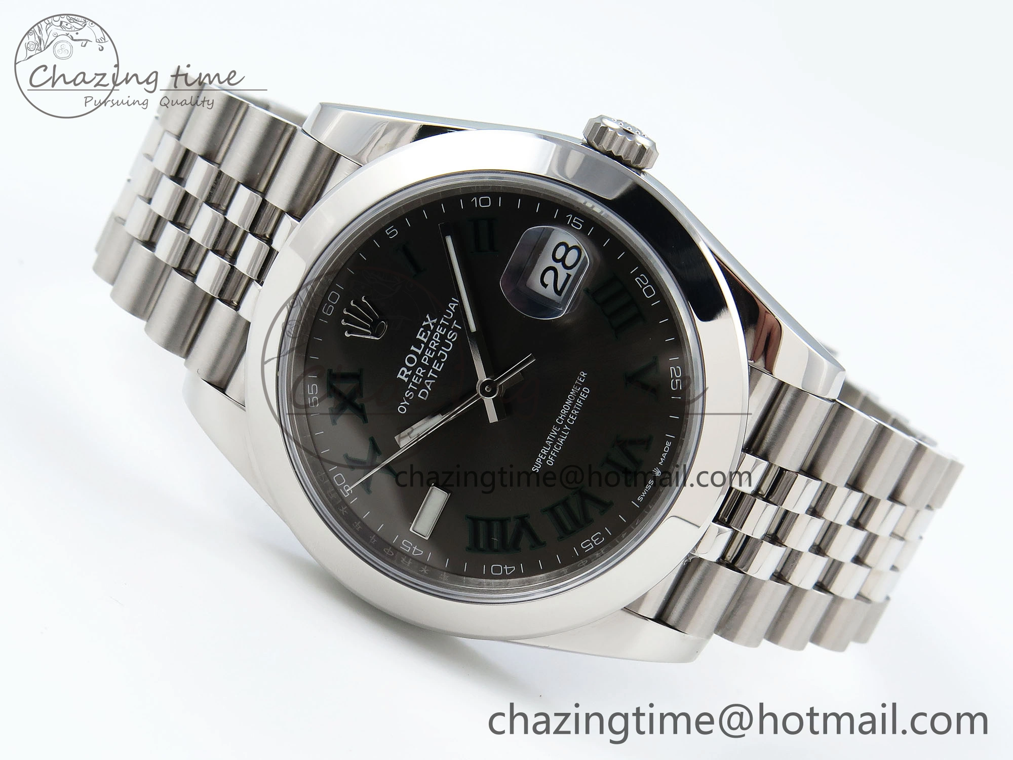 FastDry DateJust 41 126300 904L SS VSF 1:1 Best Edition Gray Dial Roman Markers on Jubilee Bracelet VS 1714