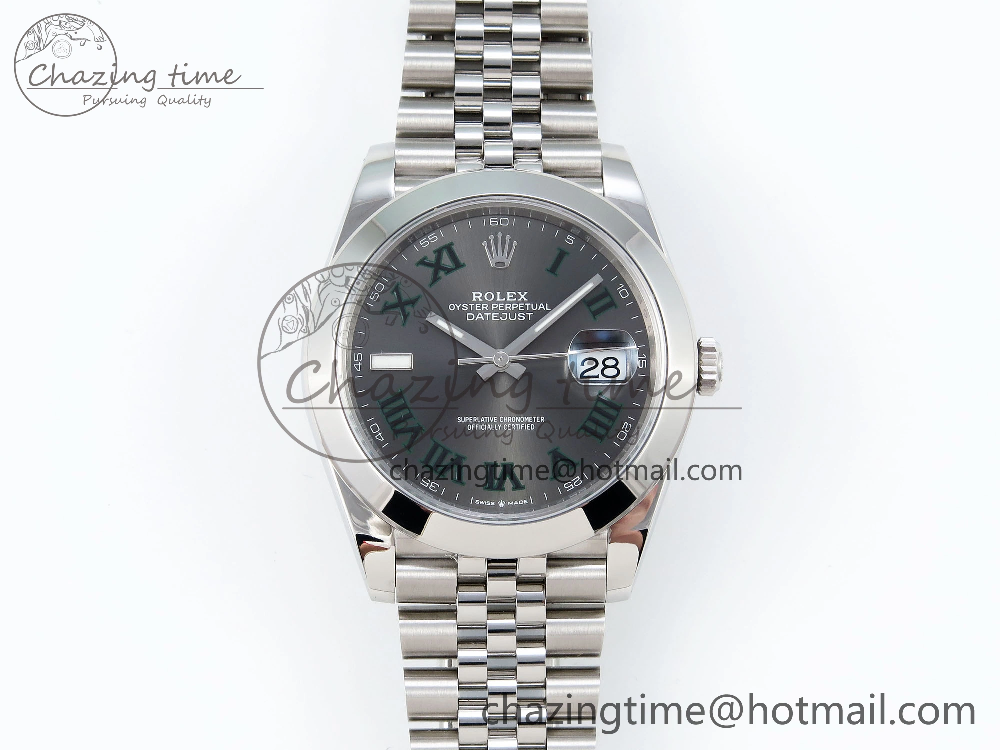 FastDry DateJust 41 126300 904L SS VSF 1:1 Best Edition Gray Dial Roman Markers on Jubilee Bracelet VS 1714