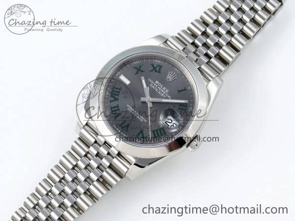 FastDry DateJust 41 126300 904L SS VSF 1:1 Best Edition Gray Dial Roman Markers on Jubilee Bracelet VS 1714