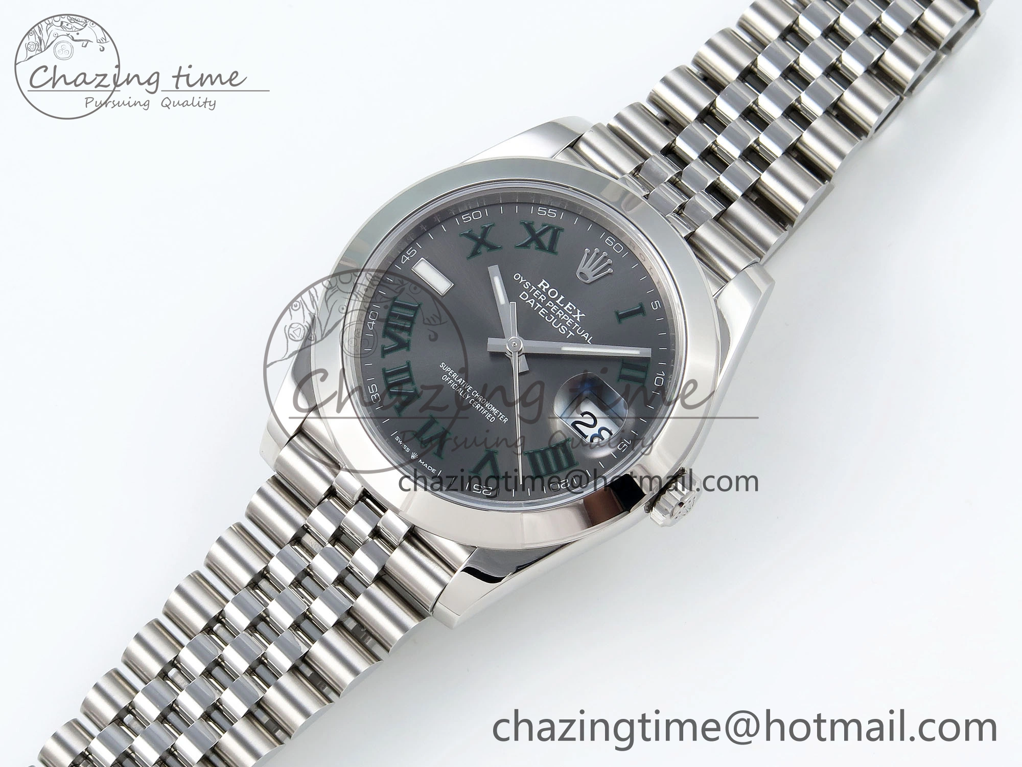 FastDry DateJust 41 126300 904L SS VSF 1:1 Best Edition Gray Dial Roman Markers on Jubilee Bracelet VS 1714