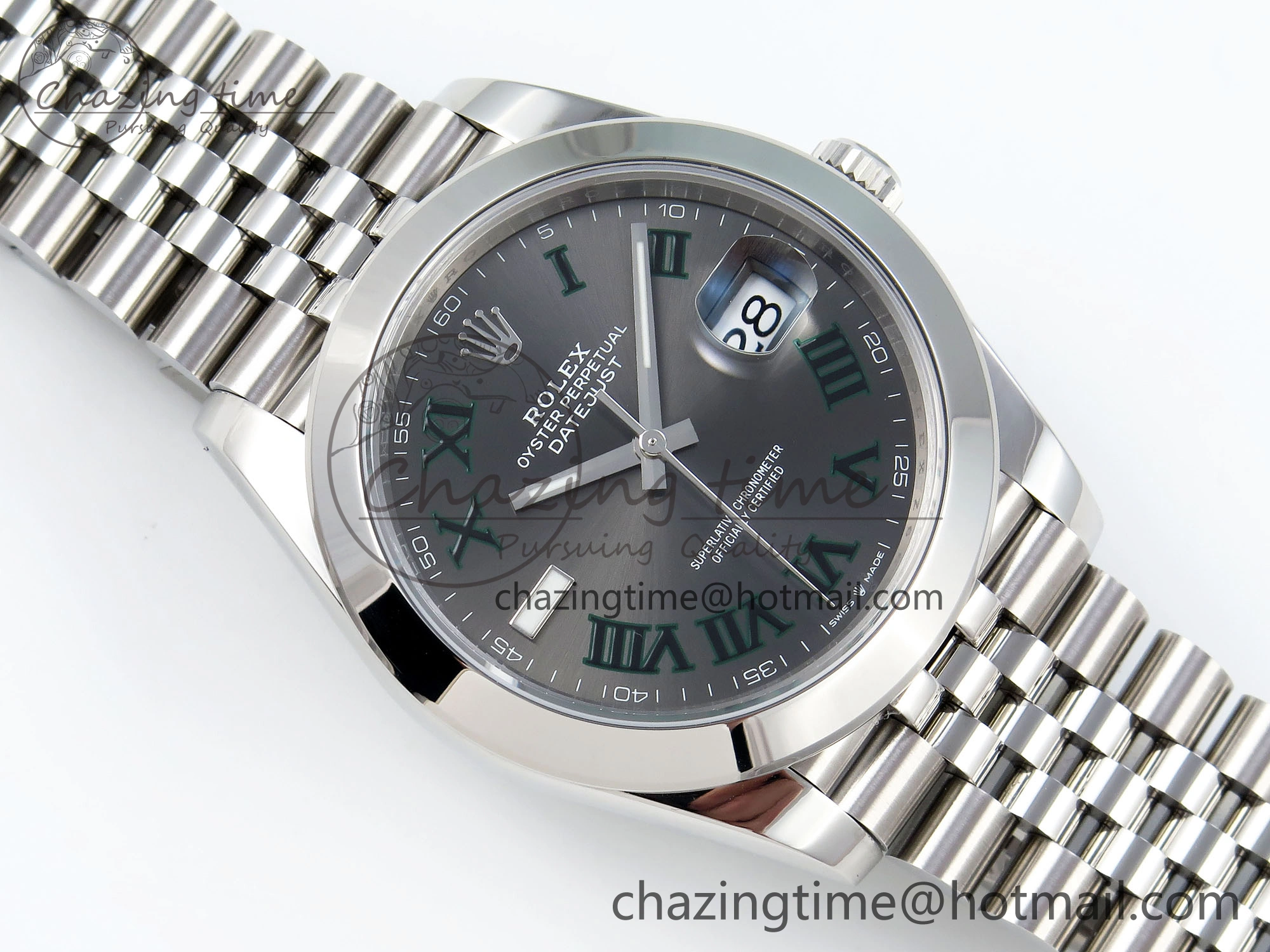 FastDry DateJust 41 126300 904L SS VSF 1:1 Best Edition Gray Dial Roman Markers on Jubilee Bracelet VS 1714