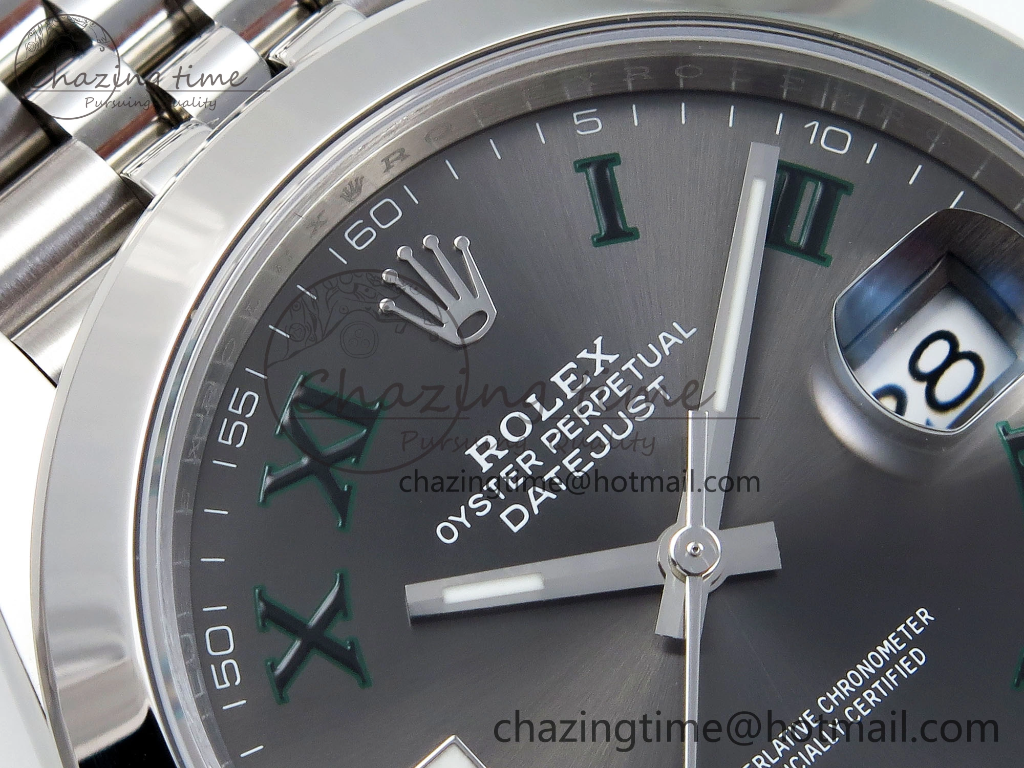 FastDry DateJust 41 126300 904L SS VSF 1:1 Best Edition Gray Dial Roman Markers on Jubilee Bracelet VS 1714