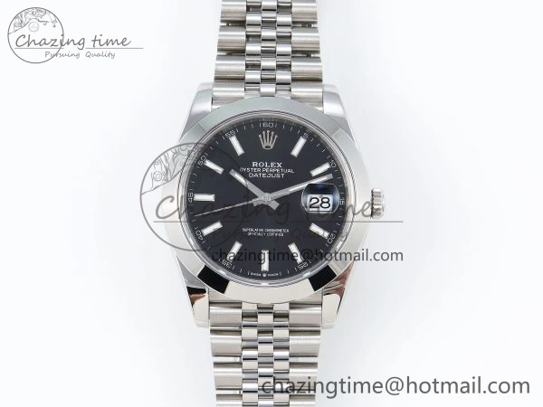 GoodFit DateJust 41 126330 904L SS VSF 1:1 Best Edition Black Dial on Jubilee Bracelet VS 1713