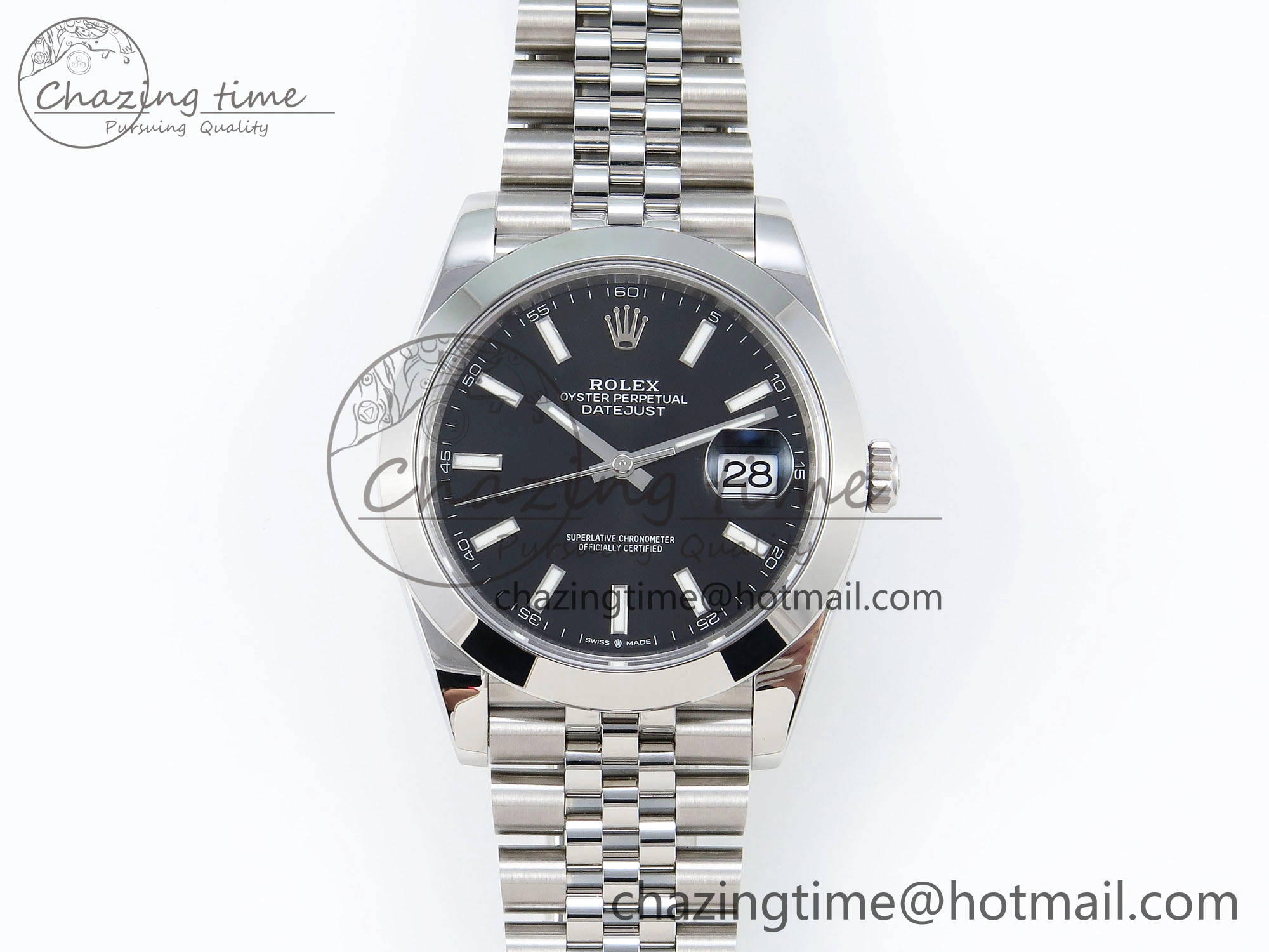 GoodFit DateJust 41 126330 904L SS VSF 1:1 Best Edition Black Dial on Jubilee Bracelet VS 1713