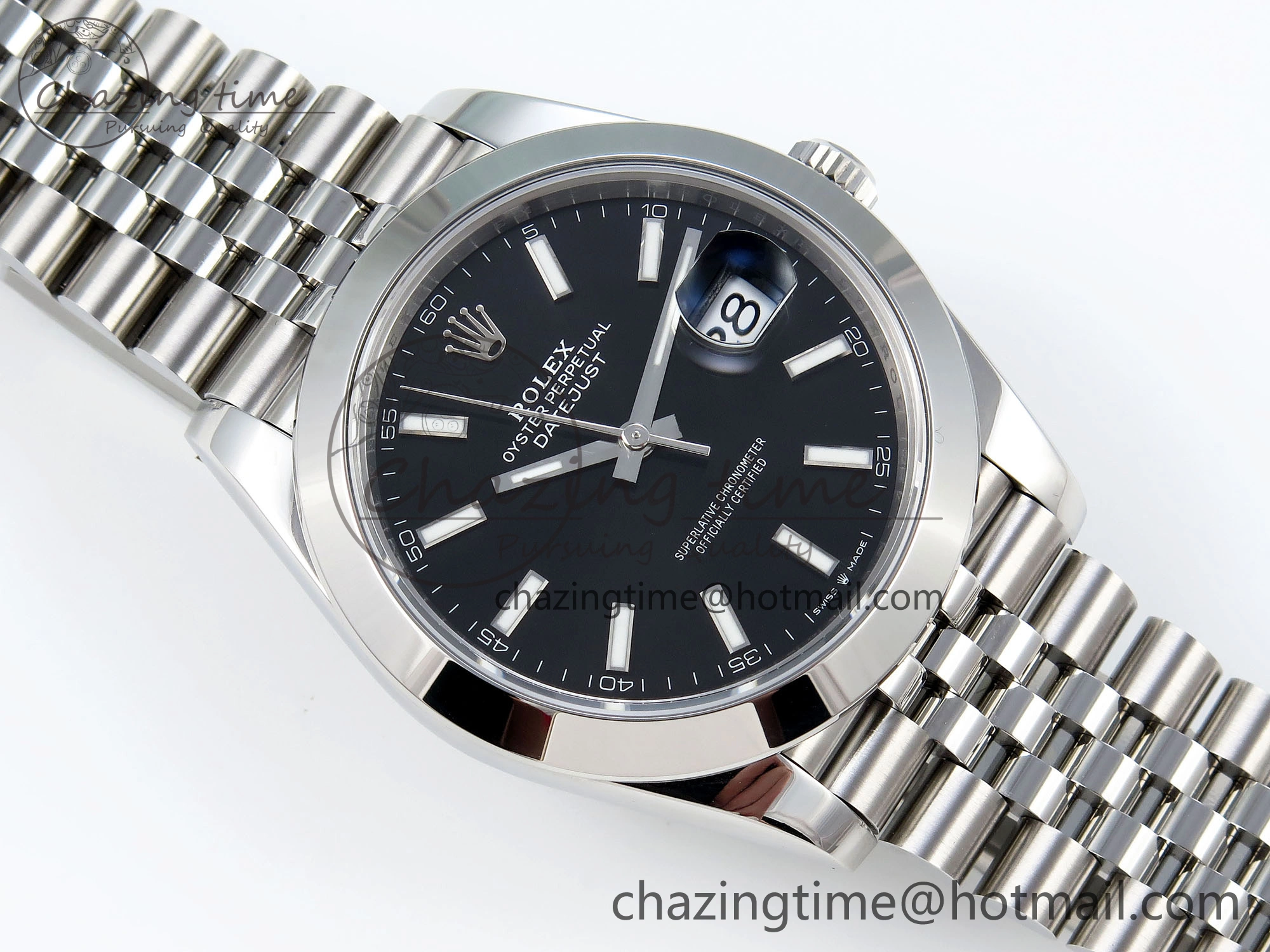 GoodFit DateJust 41 126330 904L SS VSF 1:1 Best Edition Black Dial on Jubilee Bracelet VS 1713