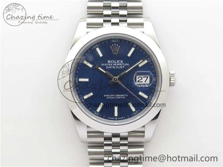 DateJust 41 126330 904L SS VSF 1:1 Best Edition Blue Dial on Jubilee Bracelet VS Breathable 2625