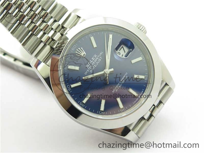 DateJust 41 126330 904L SS VSF 1:1 Best Edition Blue Dial on Jubilee Bracelet VS Breathable 2625