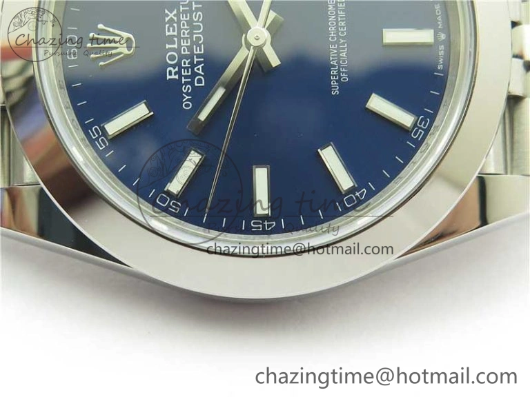 DateJust 41 126330 904L SS VSF 1:1 Best Edition Blue Dial on Jubilee Bracelet VS Breathable 2625