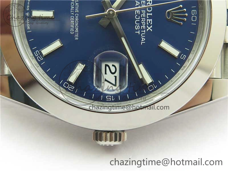 DateJust 41 126330 904L SS VSF 1:1 Best Edition Blue Dial on Jubilee Bracelet VS Breathable 2625