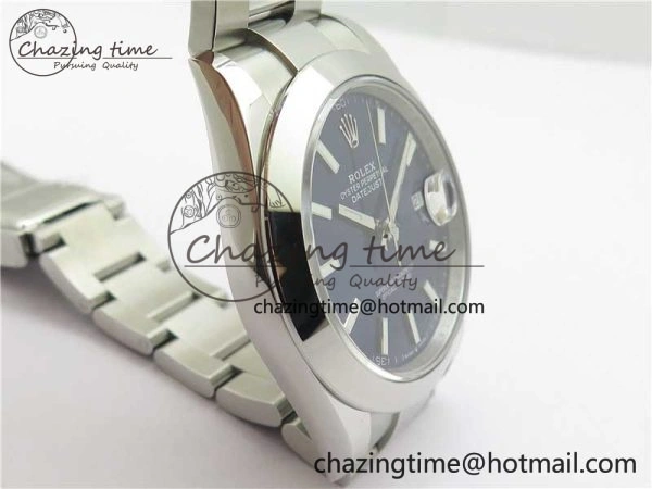 TechFriendly DateJust 41 126330 904L SS VSF 1:1 Best Edition Blue Dial on Oyster Bracelet VS 2627