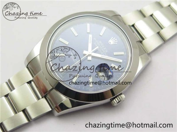 TechFriendly DateJust 41 126330 904L SS VSF 1:1 Best Edition Blue Dial on Oyster Bracelet VS 2627