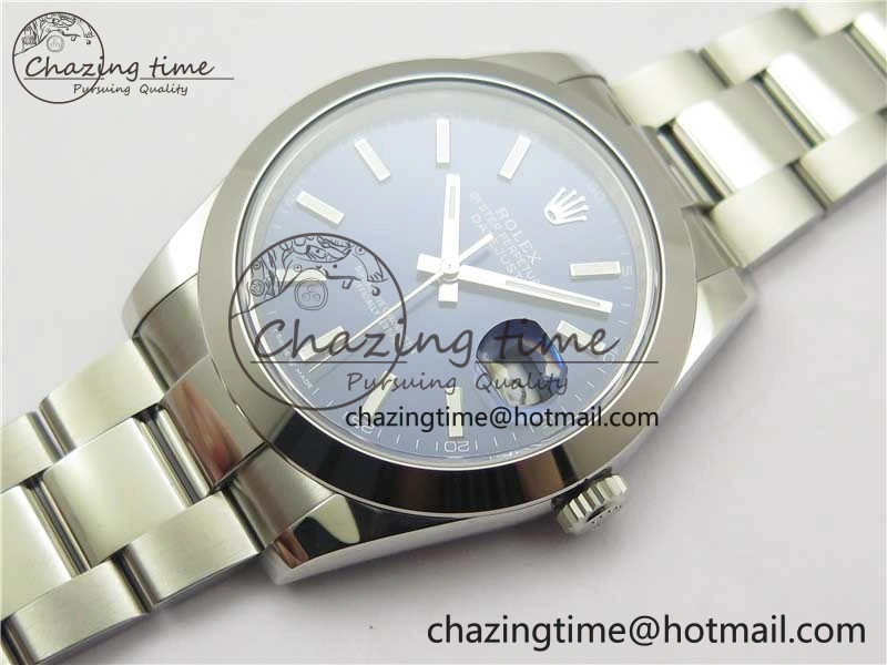 TechFriendly DateJust 41 126330 904L SS VSF 1:1 Best Edition Blue Dial on Oyster Bracelet VS 2627